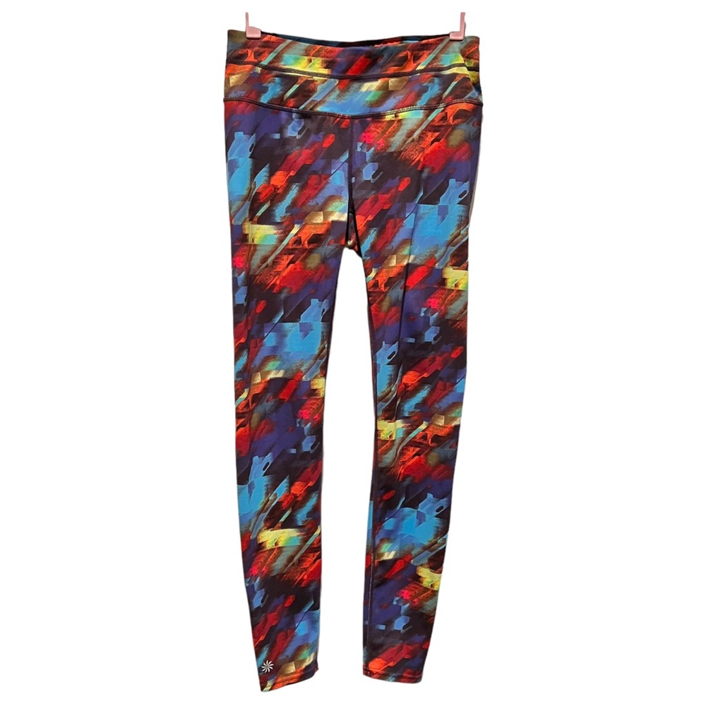 ATHLETA Size Small Compression Leggings Colorburst Sonar Leggings Multicolor - Picture 3 of 10
